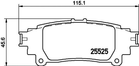 Гальмівні колодки (набір) HELLA 8DB355020001