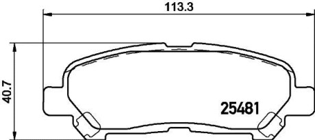 Гальмівні колодки (набір) HELLA 8DB355020131