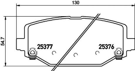 Дисковые тормозные колодки HELLA 8DB355020311