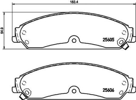 Гальмівні колодки (набір) HELLA 8DB355020541