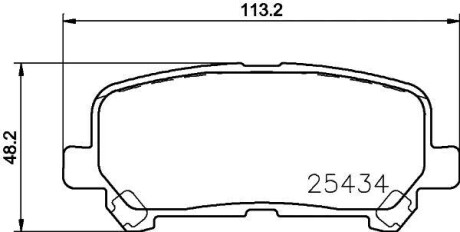 Колодки гальмівні дискові комплект; задн. HELLA 8DB355020601