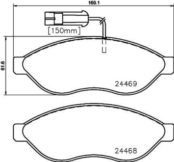 Дисковые тормозные колодки HELLA 8DB355020651