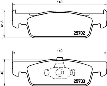 Гальмівні колодки дискові HELLA 8DB355020801