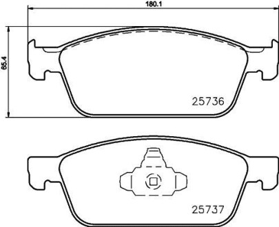 Дисковые тормозные колодки HELLA 8DB355020831