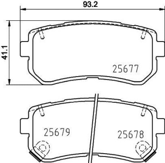 Дисковые тормозные колодки HELLA 8DB355020851