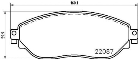 Гальмівні колодки (набір) HELLA 8DB355021891