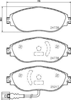 Дисковые тормозные колодки HELLA 8DB355021971