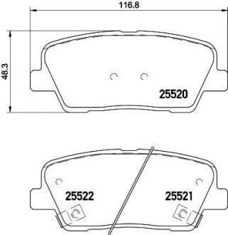 Гальмівні колодки (набір) HELLA 8DB355023041