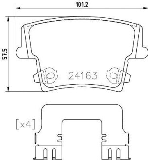 Гальмівні колодки (набір) HELLA 8DB355025051