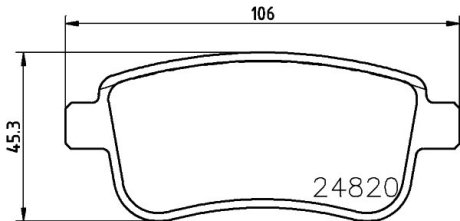 Тормозные колодки зад. Clio/Magane 10- HELLA 8DB355025421