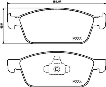 Гальмівні колодки дискові перед. Ford Focus 12-, Kuga II 2.0TDCI 13- HELLA 8DB355025511