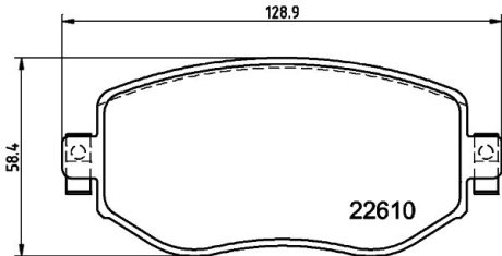 К-кт перед. гальм. колодок Renault Megane IV 2015- HELLA 8DB355025851