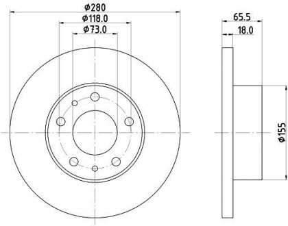 Гальмівний диск HELLA 8DD355104391