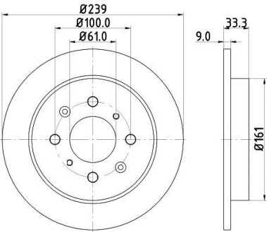 Диск гальмівний 55040 HELLA 8DD355117871