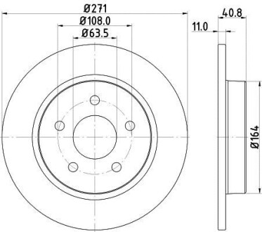 Диск гальмівний 55390PRO HELLA 8DD355118221