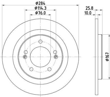 Диск гальмівний 55527PRO HELLA 8DD355118361