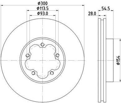 Диск гальмівний 55315 HELLA 8DD355118421