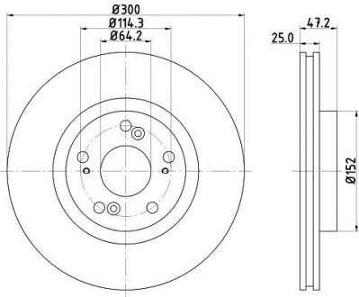 Диск гальмівний 54409PRO HELLA 8DD355118701