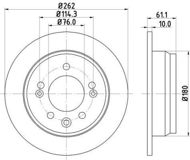 Диск гальмівний 54617PRO HELLA 8DD355118861