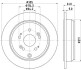 Диск гальмівний 54625PRO HELLA 8DD355118901 (фото 1)