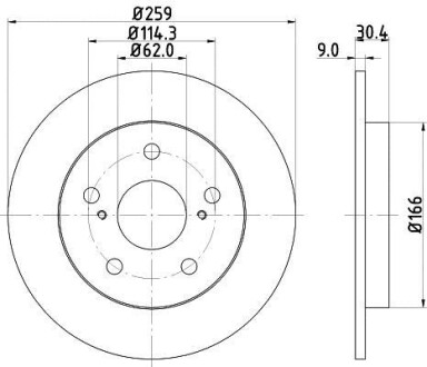 Диск гальмівний 54641PRO HELLA 8DD355118981