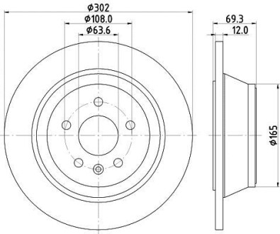 Диск гальмівний 54684PRO HELLA 8DD355119151