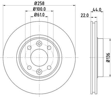 Диск гальмівний 55552PRO HELLA 8DD355119461