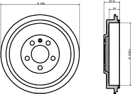 Гальмівний барабан HELLA 8DT355300421