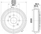 Гальмівний барабан HELLA 8DT355300961 (фото 1)