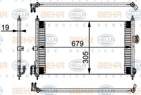 Радіатор кондиціонера HELLA 8FC351038581