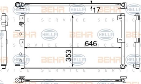 Радіатор кондиціонера HELLA 8FC351307121