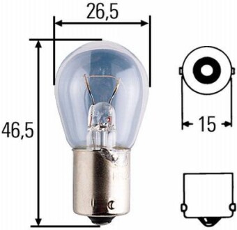 Автолампа Behr Heavy Duty R18W BA15s 18 W прозрачная HELLA 8GA002072241