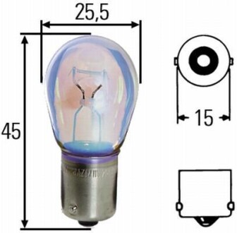 Лампа розжарювання HEAVY DUTY P21W 24V 21W BA 15s HELLA 8GA002073241