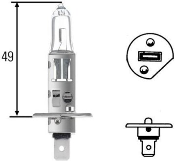 Лампа розжарювання, H1 24V 70W P 14,5s HELLA 8GH002089251 (фото 1)