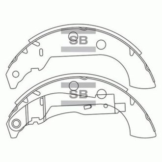 Колодки гальмівні барабанные Hi-Q (SANGSIN) SA158