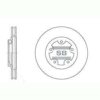 Гальмівний диск передній Hi-Q (SANGSIN) SD1029