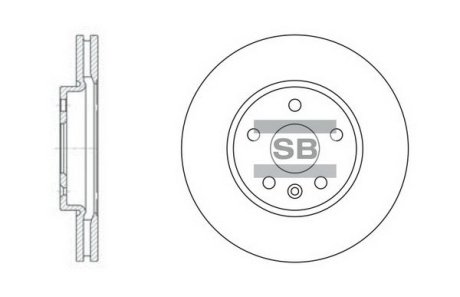 Гальмівний диск передній Hi-Q (SANGSIN) SD3031