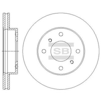 Гальмівний диск передній Hi-Q (SANGSIN) SD4225