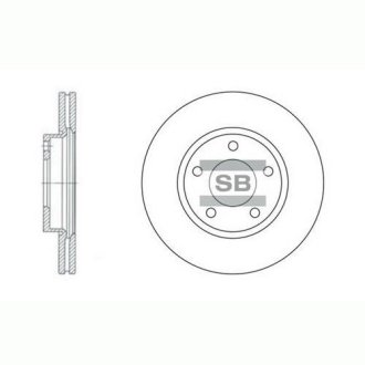 Гальмівний диск передній Hi-Q (SANGSIN) SD4401