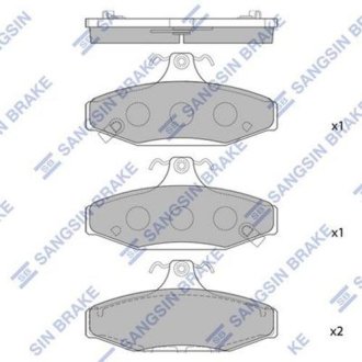 Колодки дисковые задние Hi-Q (SANGSIN) SP1066