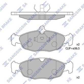 Колодка торм. DAEWOO NEXIA 1.5I 95-97. OPEL ASTRA F передн. (SangSin) Hi-Q (SANGSIN) SP1220