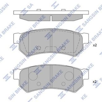 Колодка торм. CHEVROLET LACETTI 07- задн. (SangSin) Hi-Q (SANGSIN) SP1257