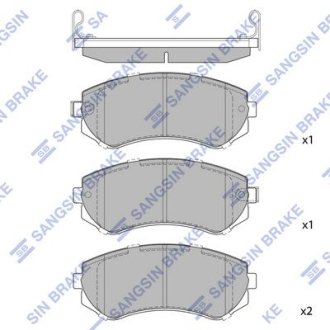 Колодки гальмівні дискові Hi-Q (SANGSIN) SP1492