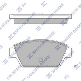 Колодка тормозная зад. MITSUBISHI LANCER/MIRAGE 87-89,GALANT/ETC 87-,ECLIPSE 89- REAR диск. Hi-Q (SANGSIN) SP1514 (фото 1)