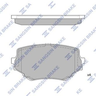 Гальмiвнi колодки кт. Hi-Q (SANGSIN) SP1535