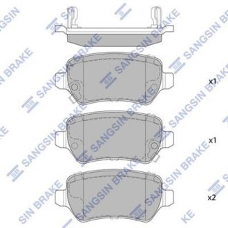 Колодки гальмові дискові задні Hi-Q (SANGSIN) SP1536