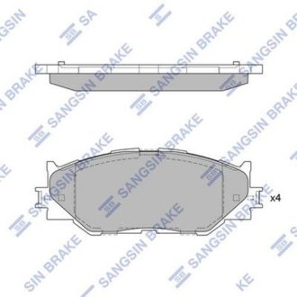 Колодки гальмівні дискові передні Hi-Q (SANGSIN) SP1543