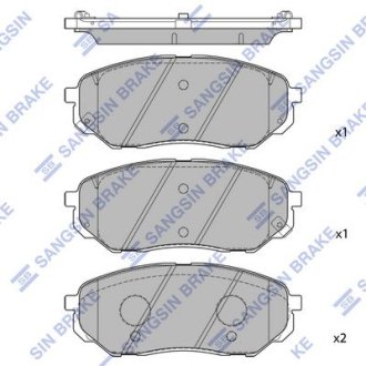 Колодки гальмівні (дискові) передние Hi-Q (SANGSIN) SP1690