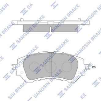 Колодка тормозная перед. TOYOTA YARIS 13- Hi-Q (SANGSIN) SP1780