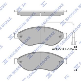 Кт. Тормозные колодки дисковые Hi-Q (SANGSIN) SP1904